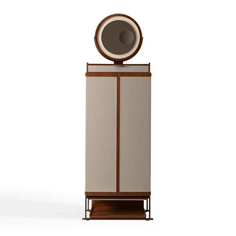 Modern door cabinet walnut solid wood decorative cabinet living room bedroom wall locker
