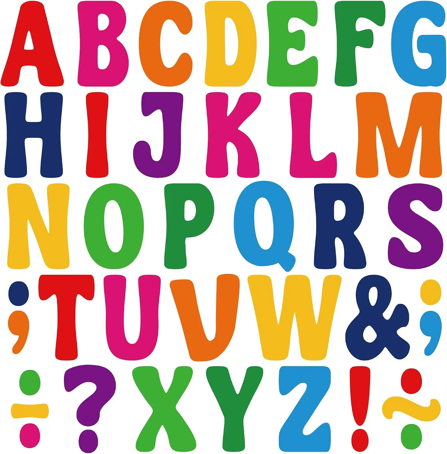 380Pcs Bulletin Board Letters, Colorful 3 Inch Self‑Adhesive Vinyl Alphabet Stickers for Poster Board Mailbox Home Classroom