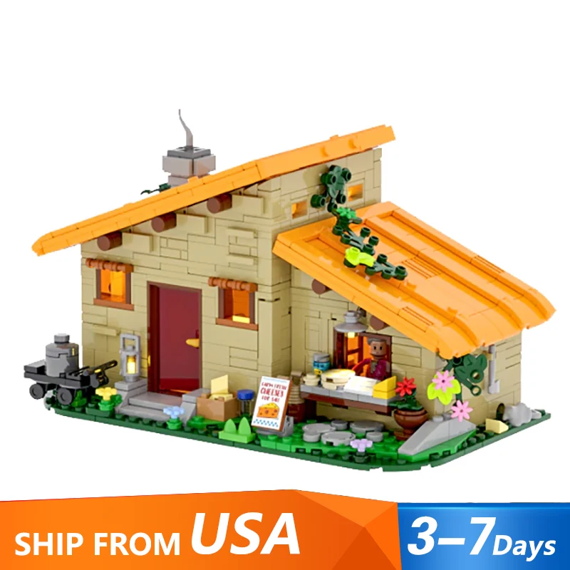 

Наборы зданий для домашней комнаты с сыром на ферме, с фигурками, модель городской света, модульные здания, блоки, подарок для детей, 867 шт.