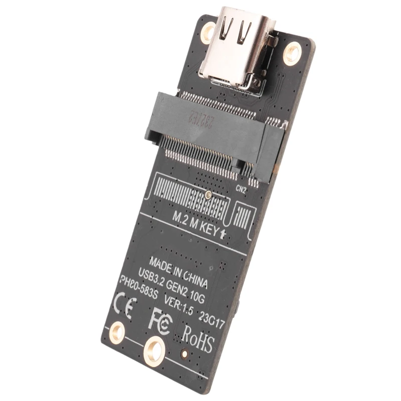1 шт., переходник M.2 для корпуса SSD Type-C, чип JMS583, 10 Гбит/с, поддержка SSD 2230 2242 2260, черный
