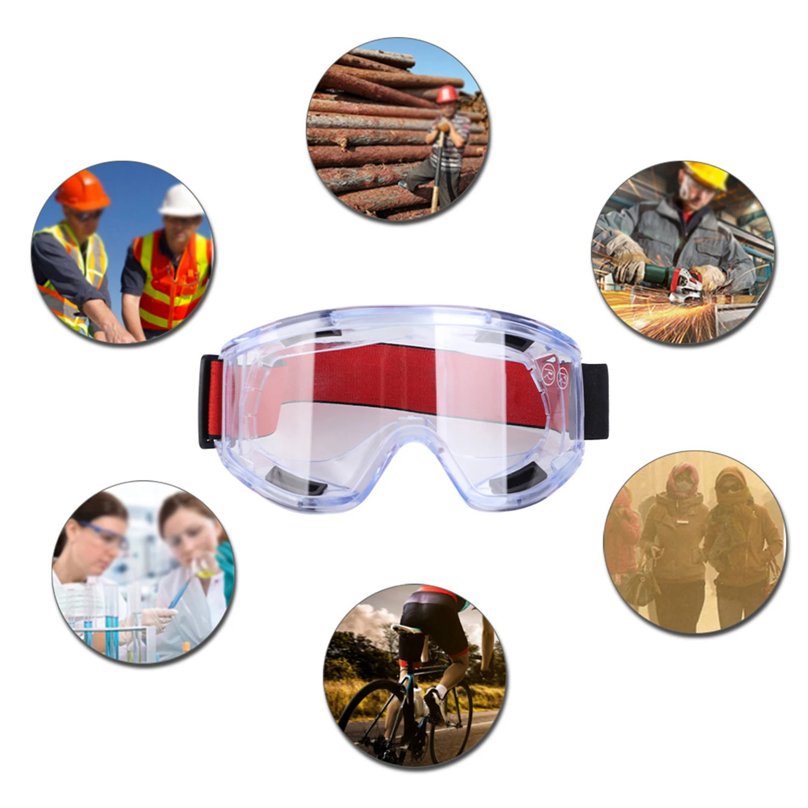 

ZK30 Heat Shock Resistant Anti Fog Safety Glasses Goggles for Laboratory Construction Sites job security