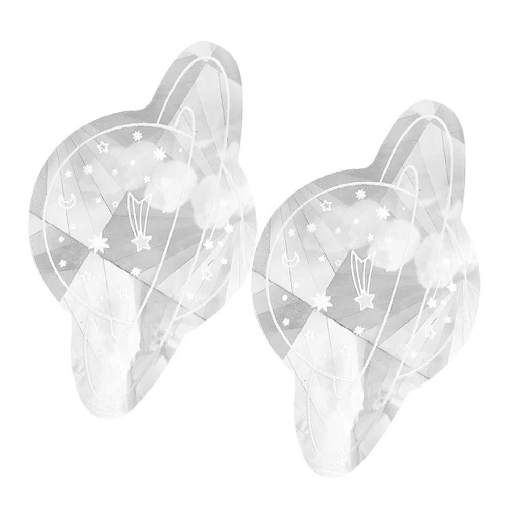 

2 Pcs Planet Prism Window Stickers Glass Cling Decals Rainbow Sun Catcher Alert Bird Anti Collision Window Decor Family