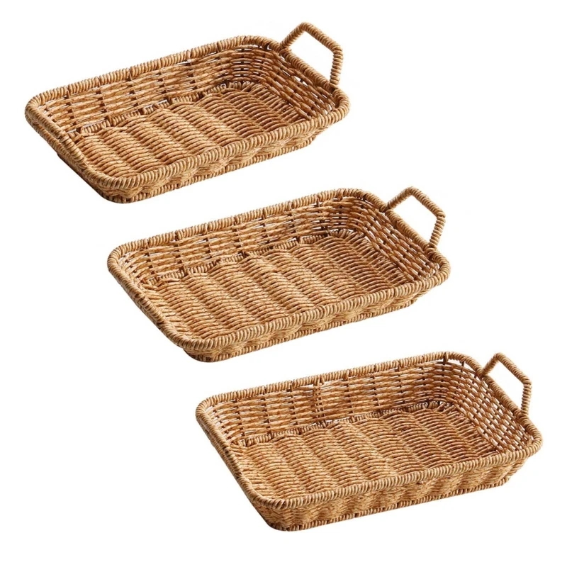 

Plastic Rattan Woven Storage Basket Organization Boxes Supplies