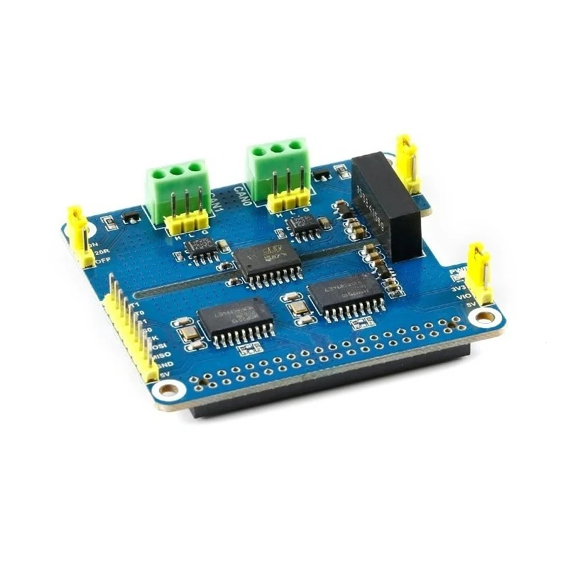 Dual Channel Isolated CAN Bus Expansion Board MCP2515 SN65HVD230 Compatible Programming Development Control Module Parts
