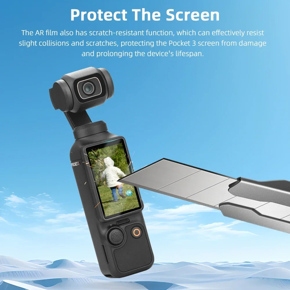 BRDRC واقي للشاشة فيلم ل DJI Osmo Pocket 3 شاشة HD حساسية عالية طبقة رقيقة واقية يده كاميرا ذات محورين الملحقات