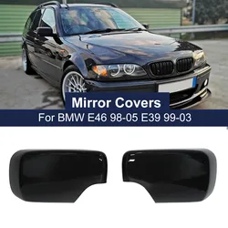 Auto Rückspiegel Abdeckung Carbon Fiber Schwarz Für BMW 3 Serie E46 E39 316i 318i 318d 320d 320i 323i 325i 328i 330d 330i 98-05