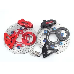 RPM E-motorcycle Scooter 27/30core Front Fork 82mm Brake Caliper+Adapter Bracket 220 Brake Disc Set For Yamaha Aerox BWS RSZ JOG