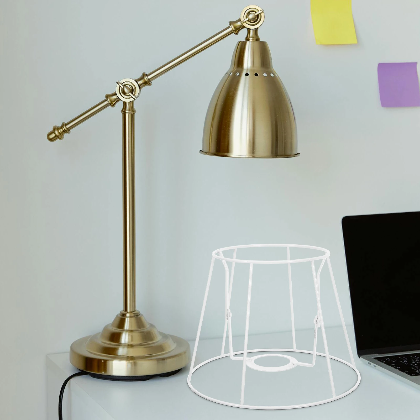 

Handmade Lampshade Accessories Round Square Iron Frames Craft Kits Metal Lampshades Desk Floor Light Rings DIY Projects