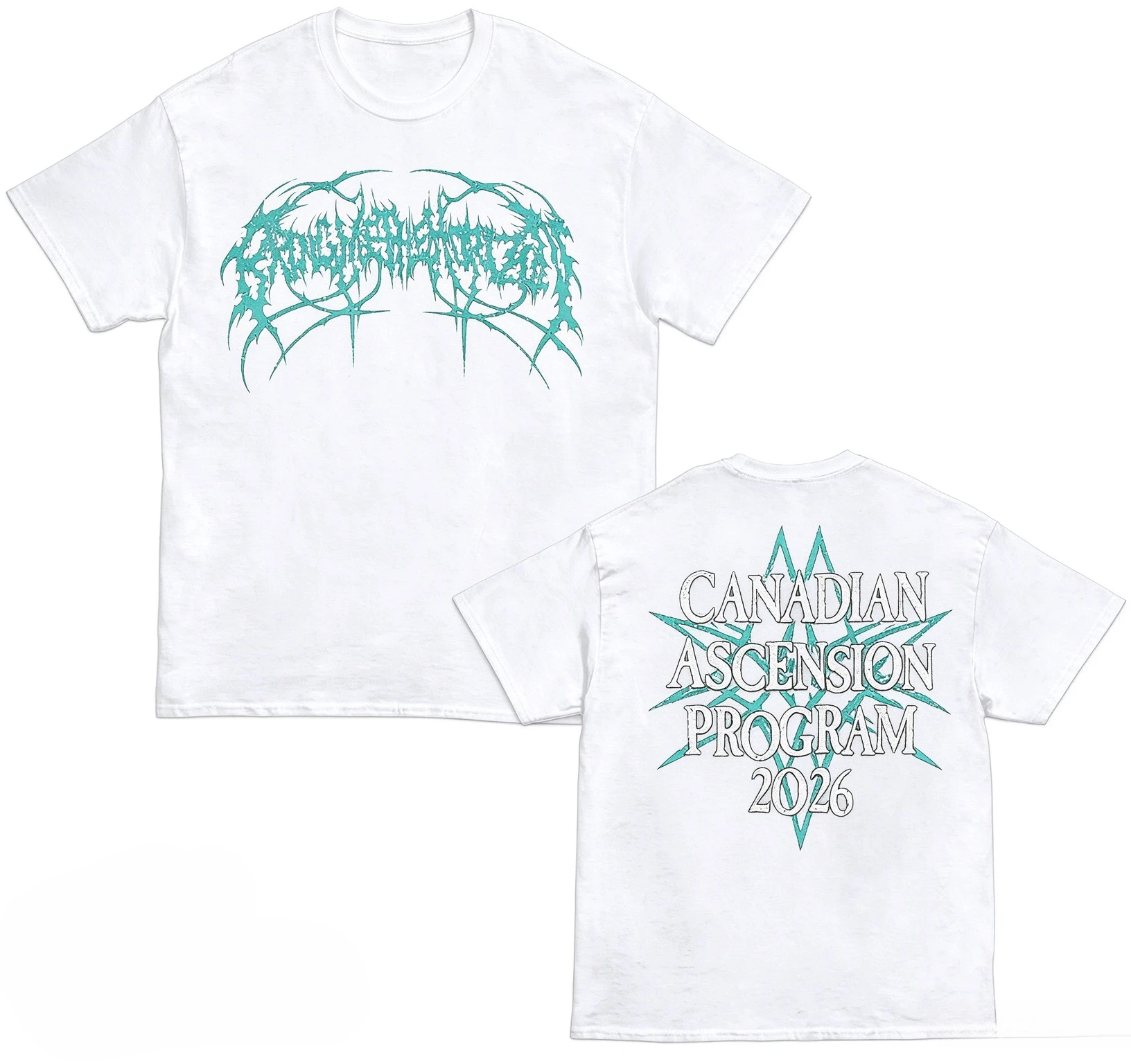 BMTH Bring Me The Horizon 2026 Canadian Ascension Program Tour Tshirt Gothic Metal Band Front Back Print Unisex Casual Tee