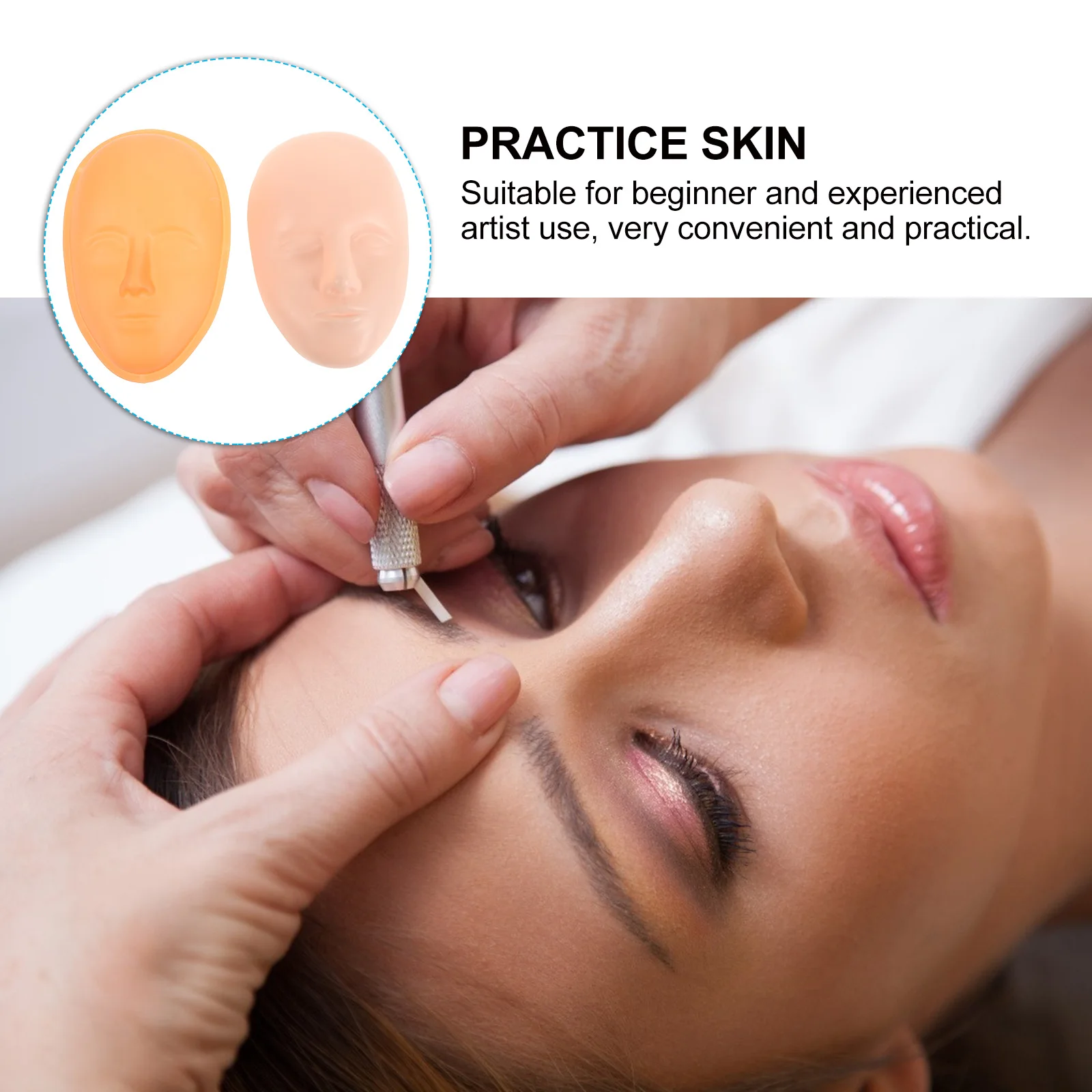 

Tattoo Practice Suit Face Painting Board Make up Head Mannequin Fake Skin