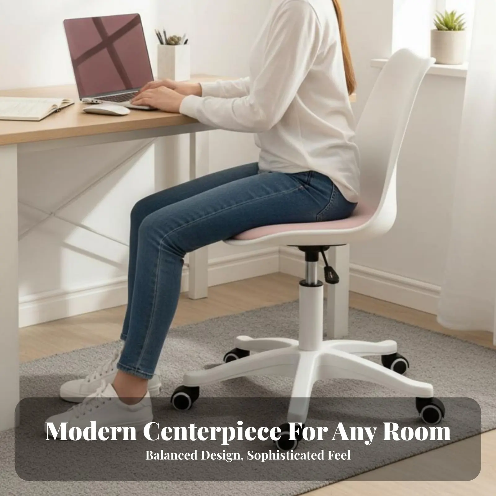 

Прозрачный вращающийся стул без подлокотников, регулируемый по высоте, на колесиках, с прозрачной рамой, для подростков и женщин