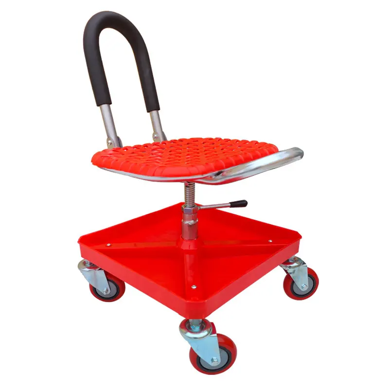 Universal Swivel Lift Stool - Tile Grout Warehouse Work Seat with Foldable Design for Auto Shop