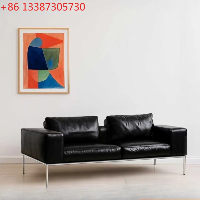 

Средневековый кожаный диван Bauhaus, легкий роскошный дизайнер для маленькой квартиры