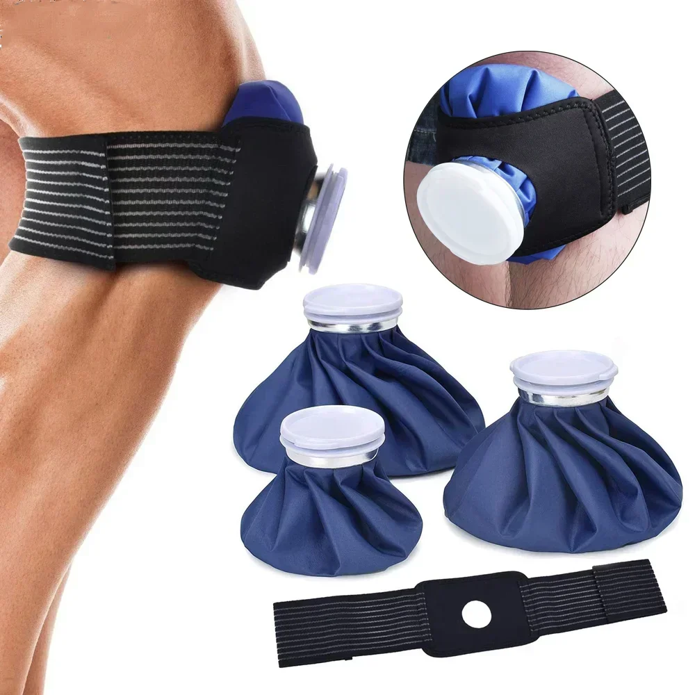 Vendaje para bolsa de hielo reutilizable, envoltura de soporte elástica y transpirable, cinturón fijo, vendaje de correa ajustable para bolsa de hielo, terapia de frío y caliente, 1 Uds.