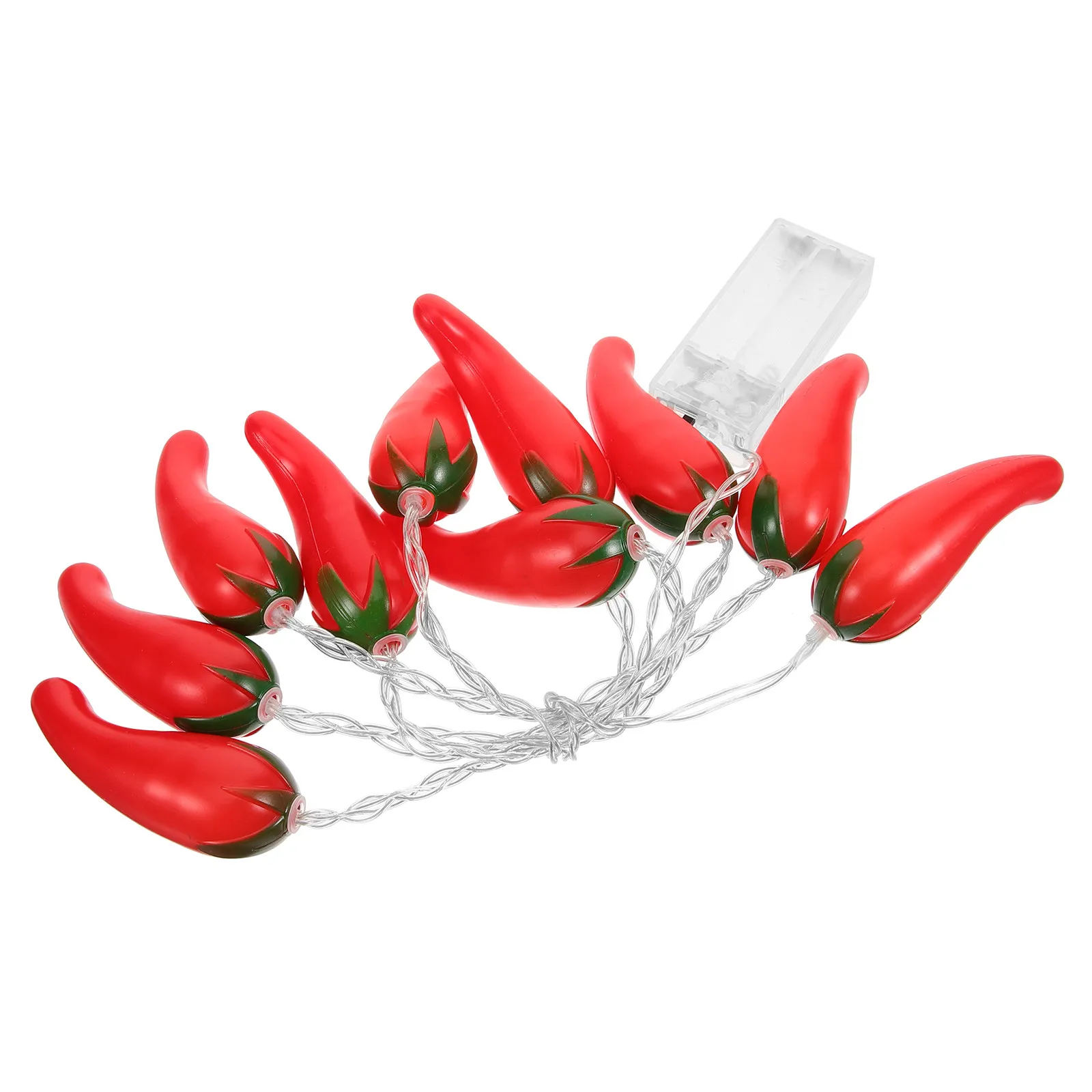 

Operated Chili Light String 10 Leds 5.4ft Warm White Pepper Lights for Balcony Patio Camping Wedding Party Decoration