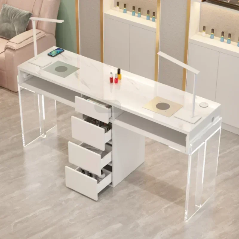 

Nail Supplies Equipment Acrylic Tables Professional Manicure Dust Collector Desk Nails Beauty Table Manicure Tafel Furniture