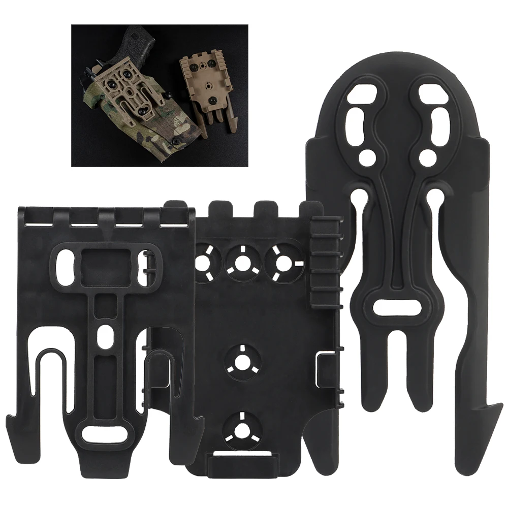 Molle Kydex Holster Mount Adapter Locking Fork Molle System Quick Release Receiver Plate Holster Attachment Hunting Accessories