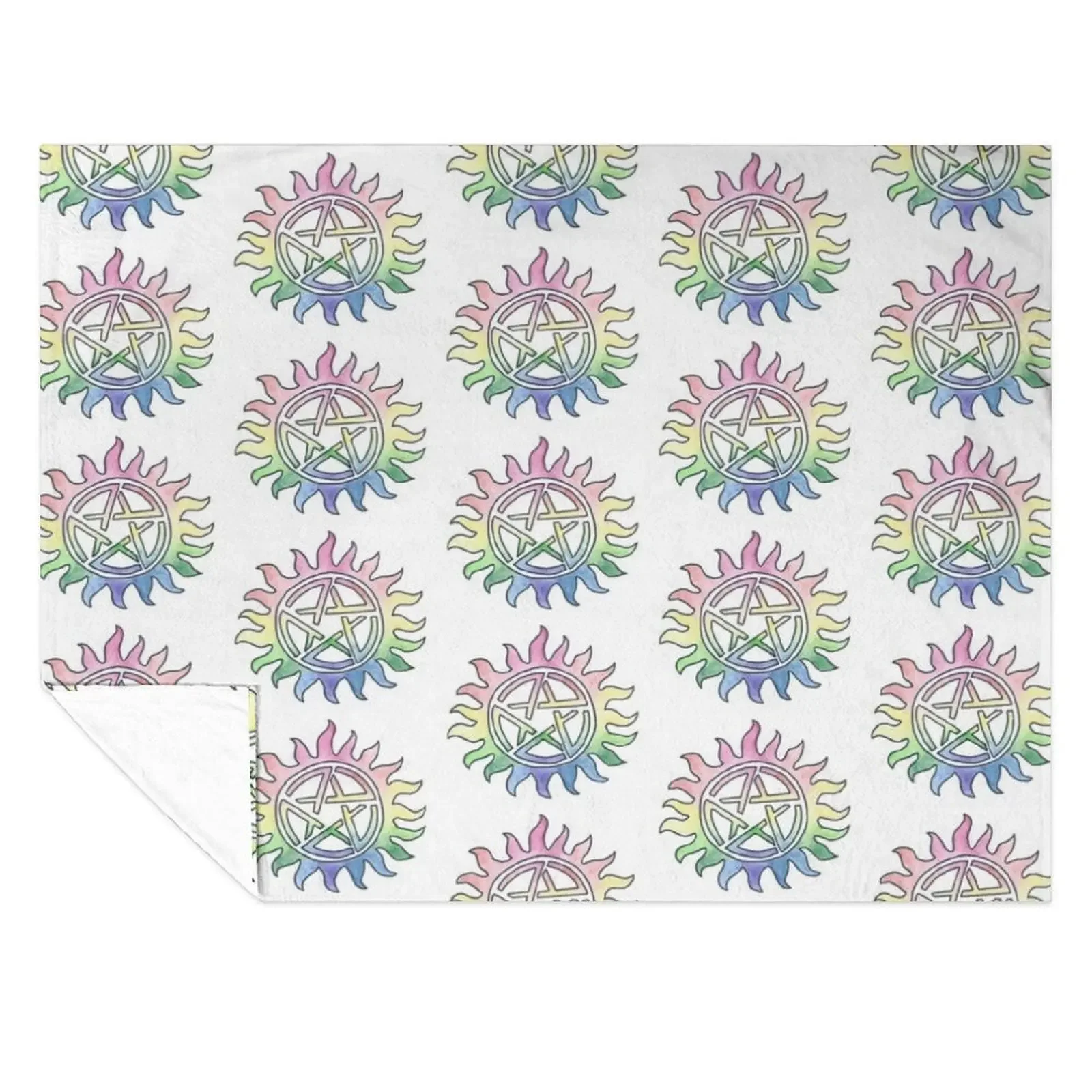 

Rainbow Supernatural Anti-Possession Symbol Throw Blanket Warm christmas decoration Decorative Sofas Blankets
