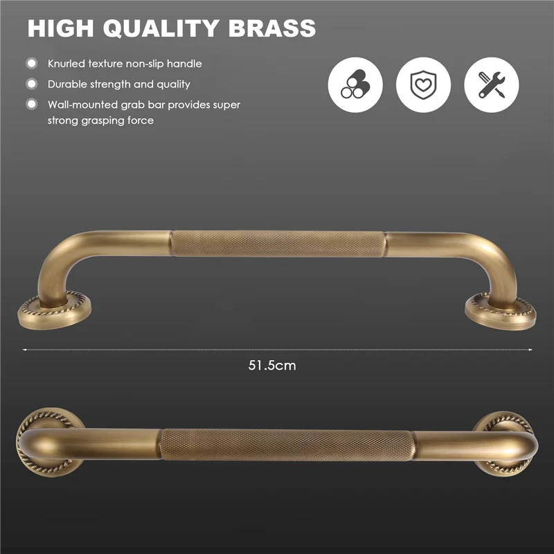 

A11E-поручень для ванны, античная латунь, поручень, подлокотник, ручка для туалета, поручень для пожилых людей, домашняя безопасность, настенный монтаж
