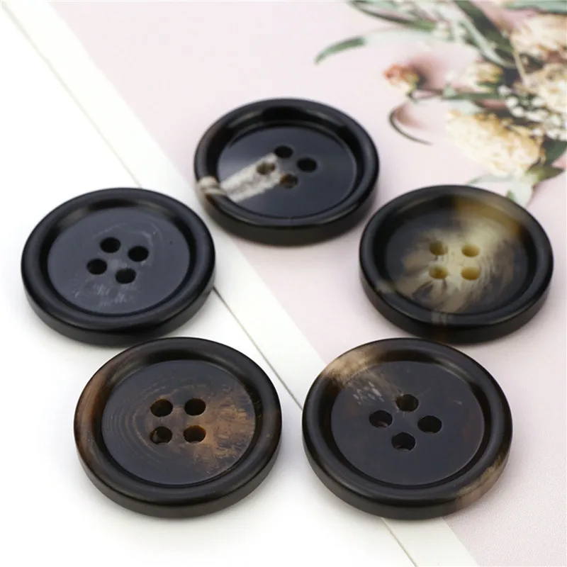 20PCs 15-30.5mm Imitation Horn Coat Sewing Buttons For Clothing Sweater Cardigan Decorative Button Garment Sewing Accessories