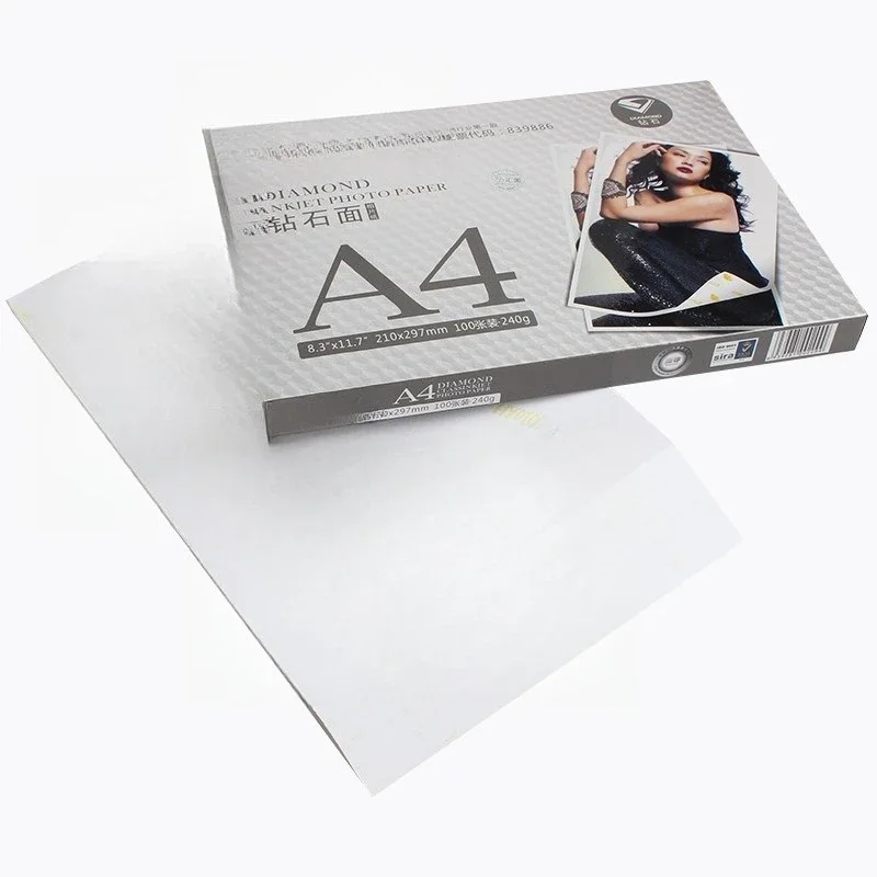 A4 photo paper 240g RC high-gloss waterproof photo paper, inkjet printing  surface