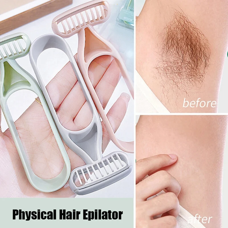 1 PCS Painless Safe Body Hair Razor Hair Trimmer Reusable Easy Cleaning Shaving Hair Remover Beauty Tools (B)