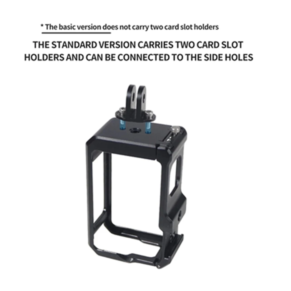 حافظة ملحقات من الألومنيوم لـ DJI Osmo Action 3 4 كاميرا جبل الإسكان الإطار حامي قذيفة قفص محول لقاعدة مخلبين