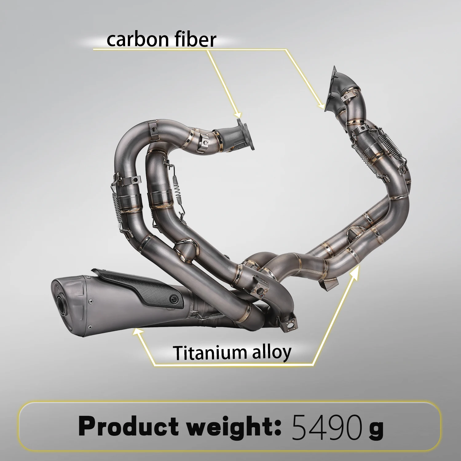 For PANIGALE V4 V4S STREETFIGHTER V4 V4S 2018-2024 Motorcycle exhaust system AK full Ti.alloy modification for V4 V4S SP 2018-24