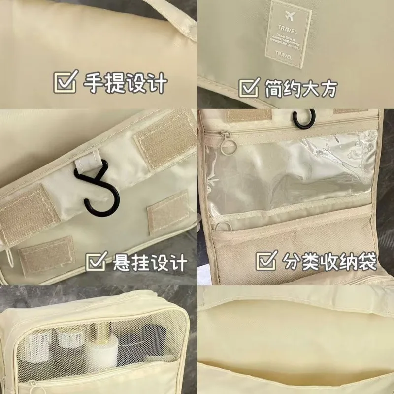 1 قطعة أكسفورد النسيج رجال الأعمال المحمولة حقيبة التخزين أدوات الزينة المنظم النساء حقيبة مستحضرات التجميل مقاوم للماء معلقة السفر غسل الحقيبة #3