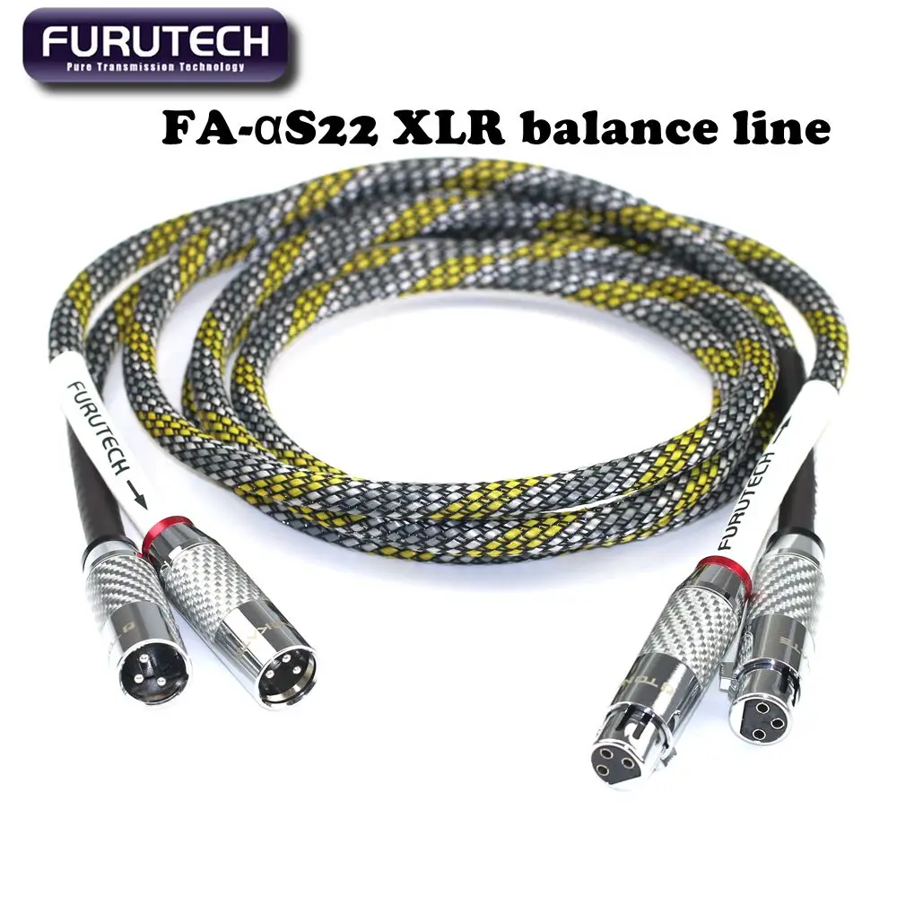 Japanese Furutech FA - α S22 XLR Balanced Audio Cable, Male to Female Microphone Cable, Audio CD Player Connection Cable