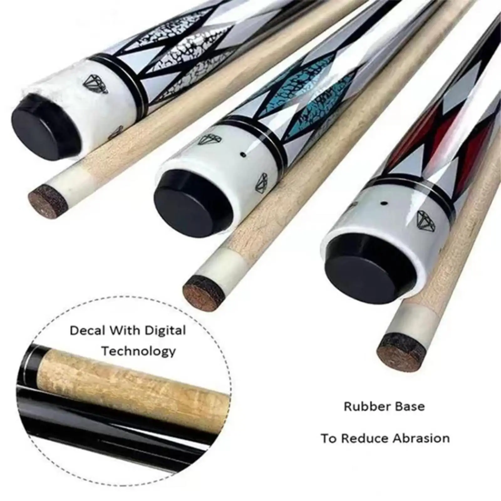 

Maple Billiard Pool Cue Stick 57 Inch Split Design Accuracy Pool Training Cue Professional for Beginners