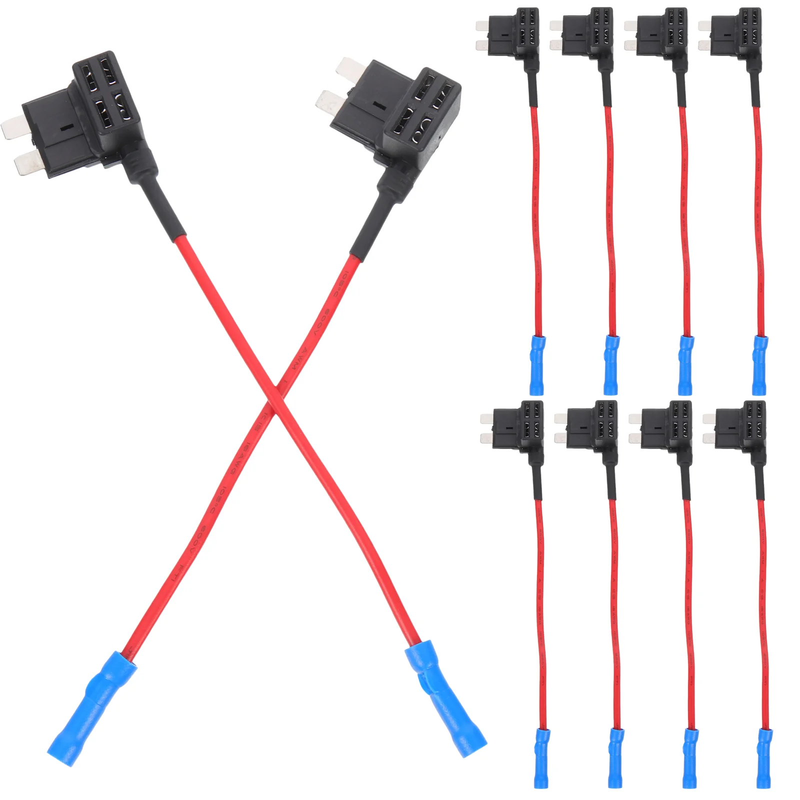 10 Pcs Fuse Taps Automotive Hardwire Kit for Dash Camera Electric Take-off Point Line Mini