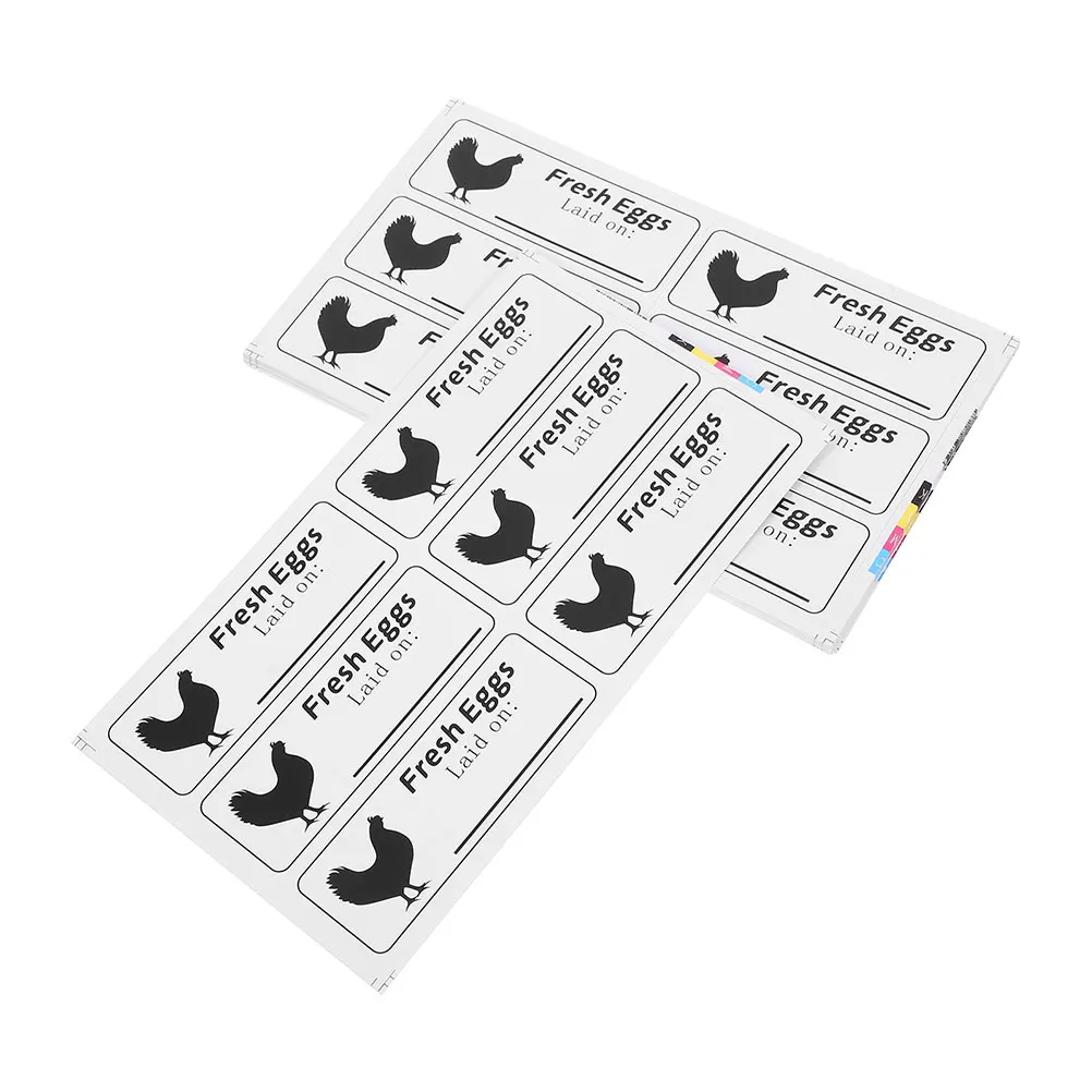 20 Sheets Eggs Carton Date Label Painting Decal Chicken Stamp Labels Care Stickers Dating