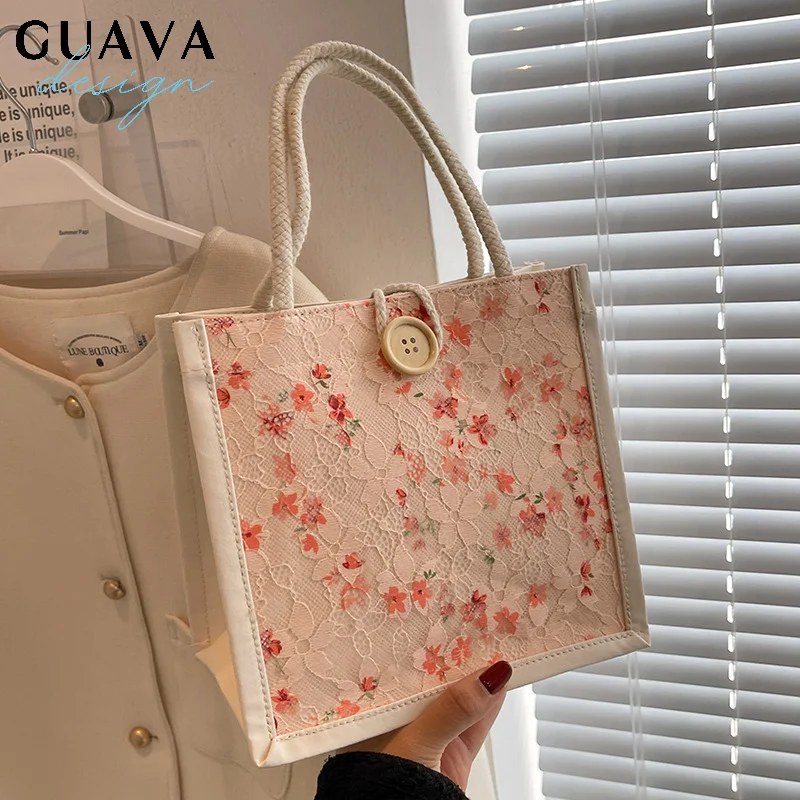 

Portable Hand Bag Linen Bag Women Ins Style Students Handbags Fashion Ladies Top-handle Bags Designer Camp Сумка Женская Bolsa