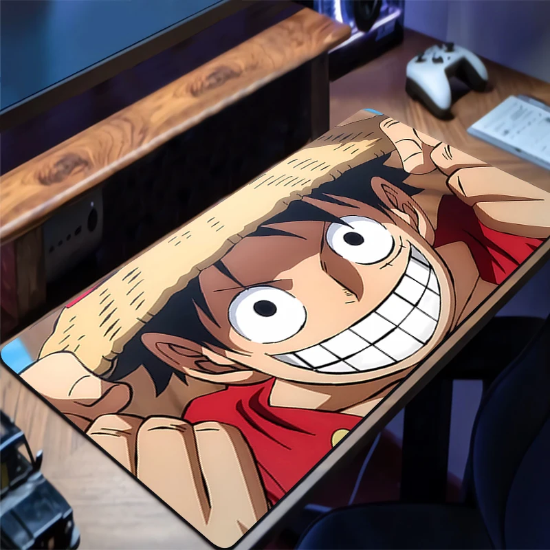 

Mousepad PC Gaming Accessories Computer Cabinet One Piece Luffy Extended Mat Non-Slip HD Mouse Pad Anime Keyboard Pad Desk Mat