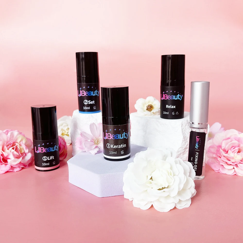 Libeauty Eyebrows Lift Lotion ขวดเดียว Brow เคลือบดัดครีม 1 # 2 # 3 # เครื่องมือแต่งหน้ายกคิ้ว Keratin Emulsion 4 ชิ้น