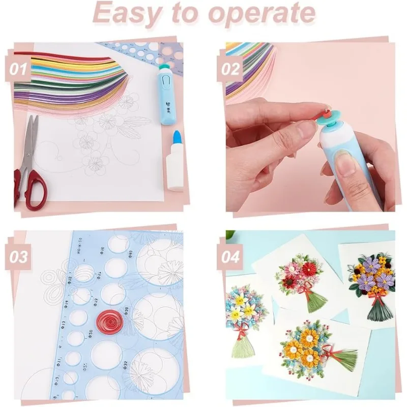 1 Satz 12 Stück Quilling Papiers chablonen mit 36 Farben Streifen Blumen-/Vogel muster Pappe DIY Papier Quilling Werkzeuge Zeichnung
