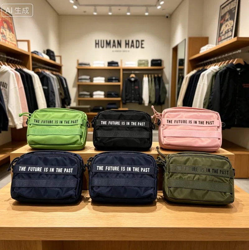 sac-a-bandouliere-human-made-logo-cœur-colore-sac-militaire-a-bandouliere
