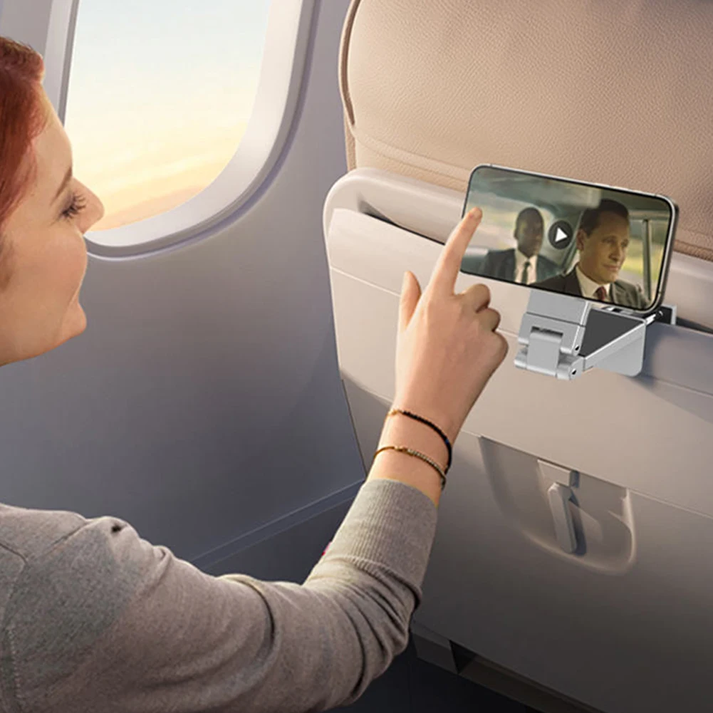 

Airplane Phone Holder with 360 Degree Rotation Magnetic Phone Mount Adjustable Foldable Cell Phone Stand for Long Flight Flying
