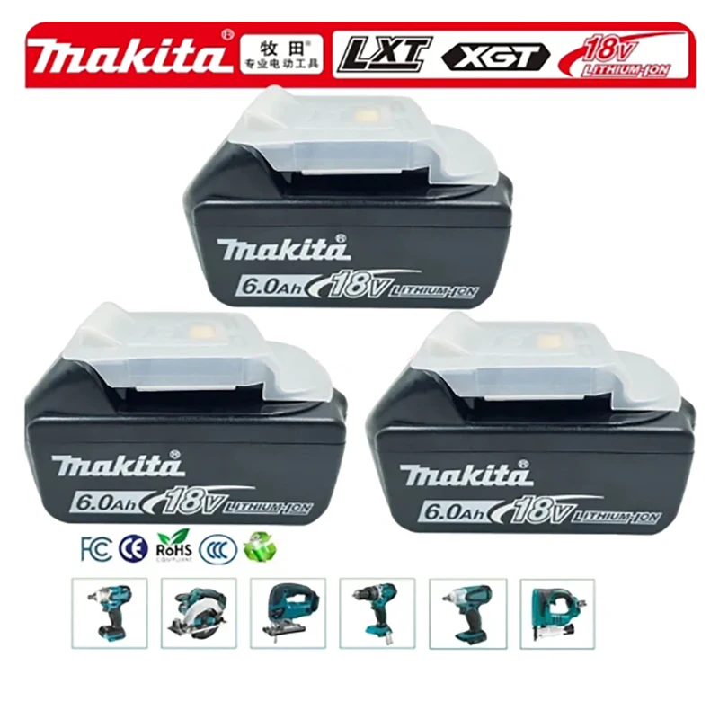 

Original bl1860 makita 18v Li-Ion Battery 3Ah/5Ah/6Ah For Makita LXT BL1830 BL1815 BL1860 BL1840 BL1850 TW251D TD251DZ