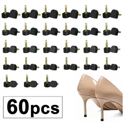 60Pcs Heel Caps for High Heels Dowel Lifts Lady Shoe Heeltaps Pins Wedding Care Kit Protectors Women Shoes Repair Accessories