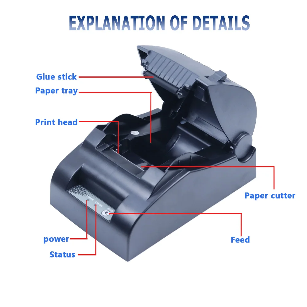 Thermal Receipt Printer Suitable for Designated Model of Gold Densitometer Paper Width 58mm DC12V 2.6A
