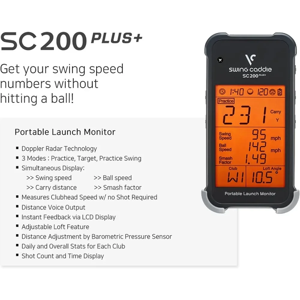 Portable Golf Launch Monitor and Swing Analyzer with Real-Time Shot Data Tracking /Up to 20 Hours Battery Life