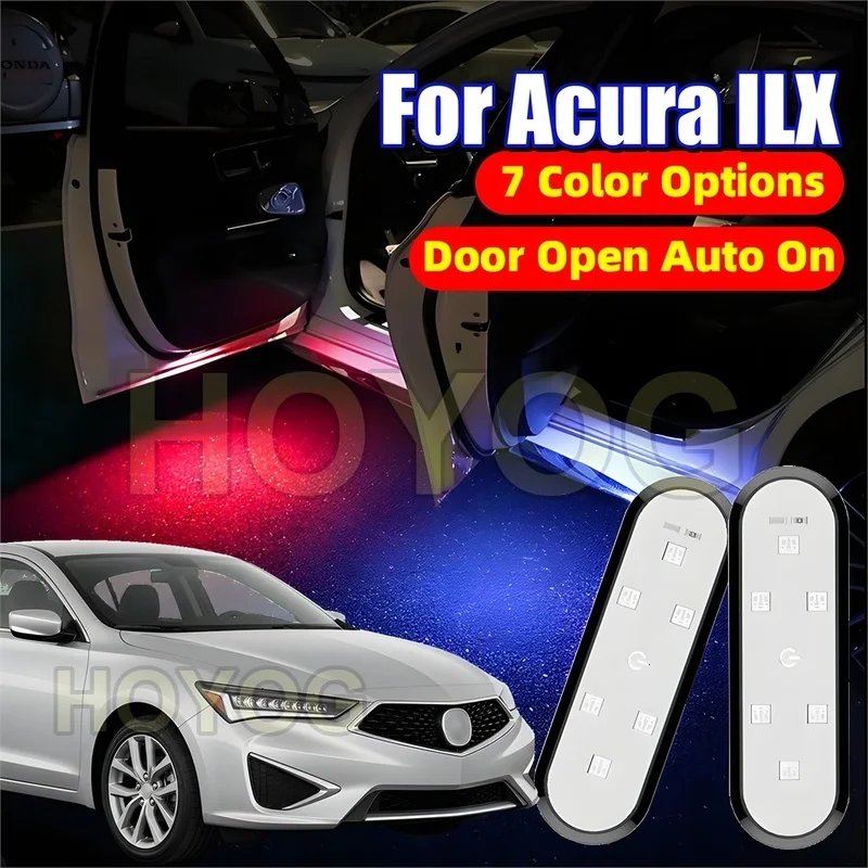 Fit for Acura ILX 2012-2022 USB Rechargeable Wireless Car Door Welcome Light featuring Automatic On/Off for Puddle Lighting