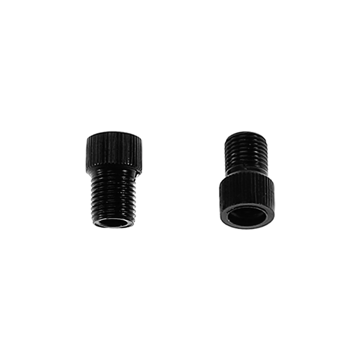 

2pcs Aluminum Alloy Road Bike Adapters Wind Adapters Gas Nozzle Air Conversion Head Converter (Black)