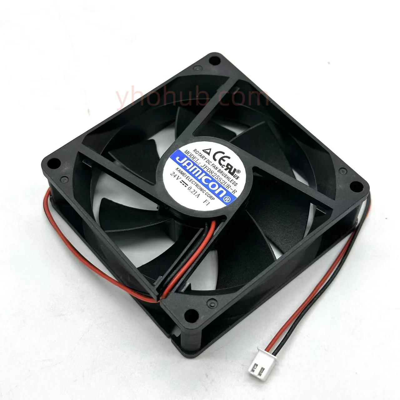 Jamicon JF0825S2UR-R DC 24V 0.21A 80x80x25mm 2-Wire Server Cooling Fan