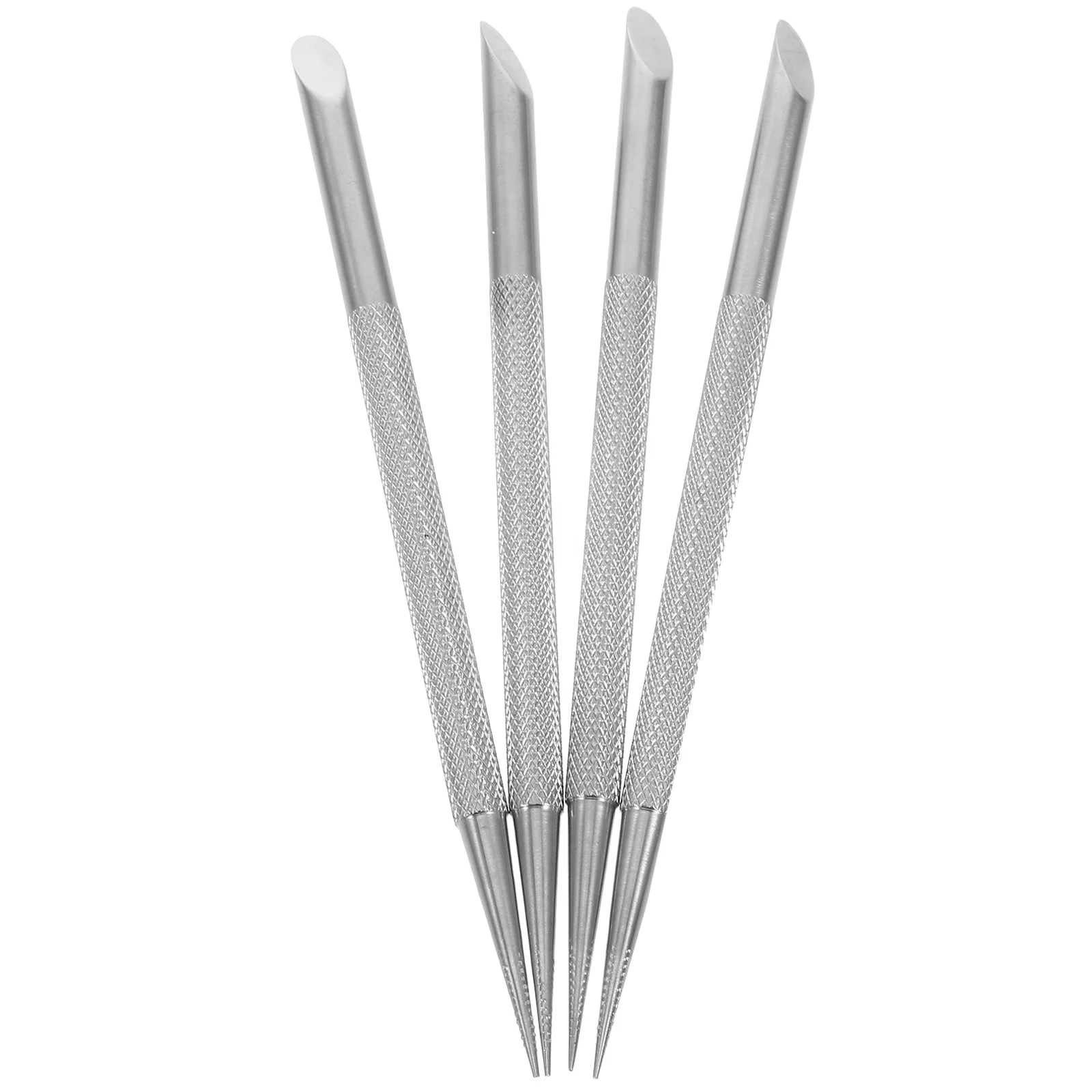

4pcs Stainless Steel Cuticle Pusher Nail Art Tool Cuticle Remover Cleaner Manicure Pedicure Scraper Nail Care Kit