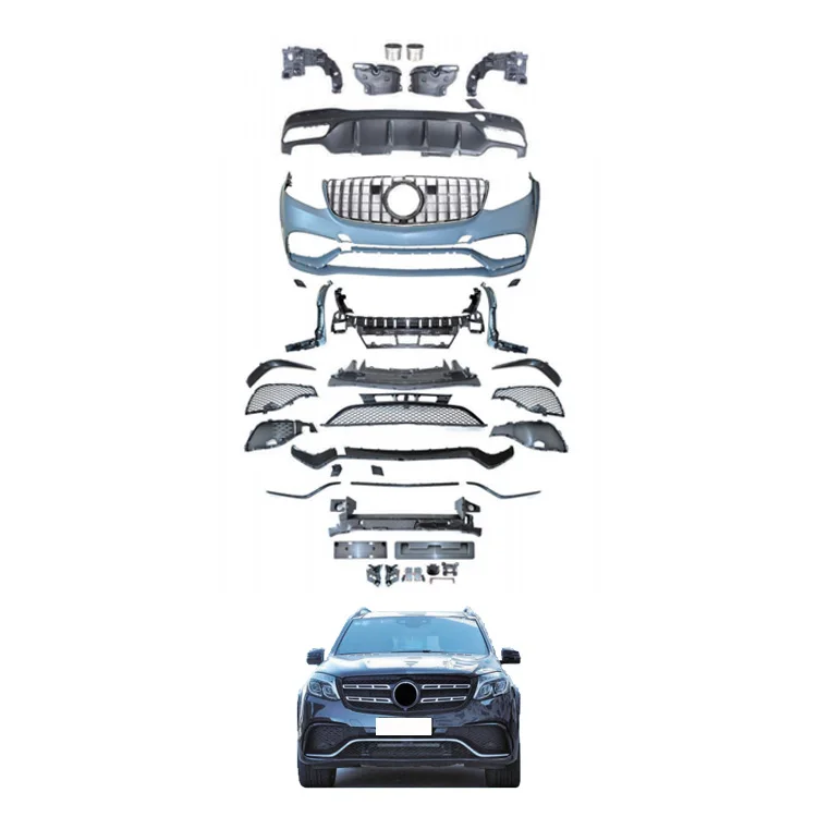 

Обновление деталей Flying WingAuto GLS63 BodyKit, решетка переднего бампера, задний диффузор, комплекты кузова для GLS X166 W166 2016-2019