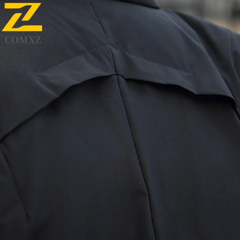 COMXZ Puffer Jacket New Style Mid-Length Youth Thick Warm Padding Coat Snowy Cold-Resistant Stylish Parker Coat Men's Clothing