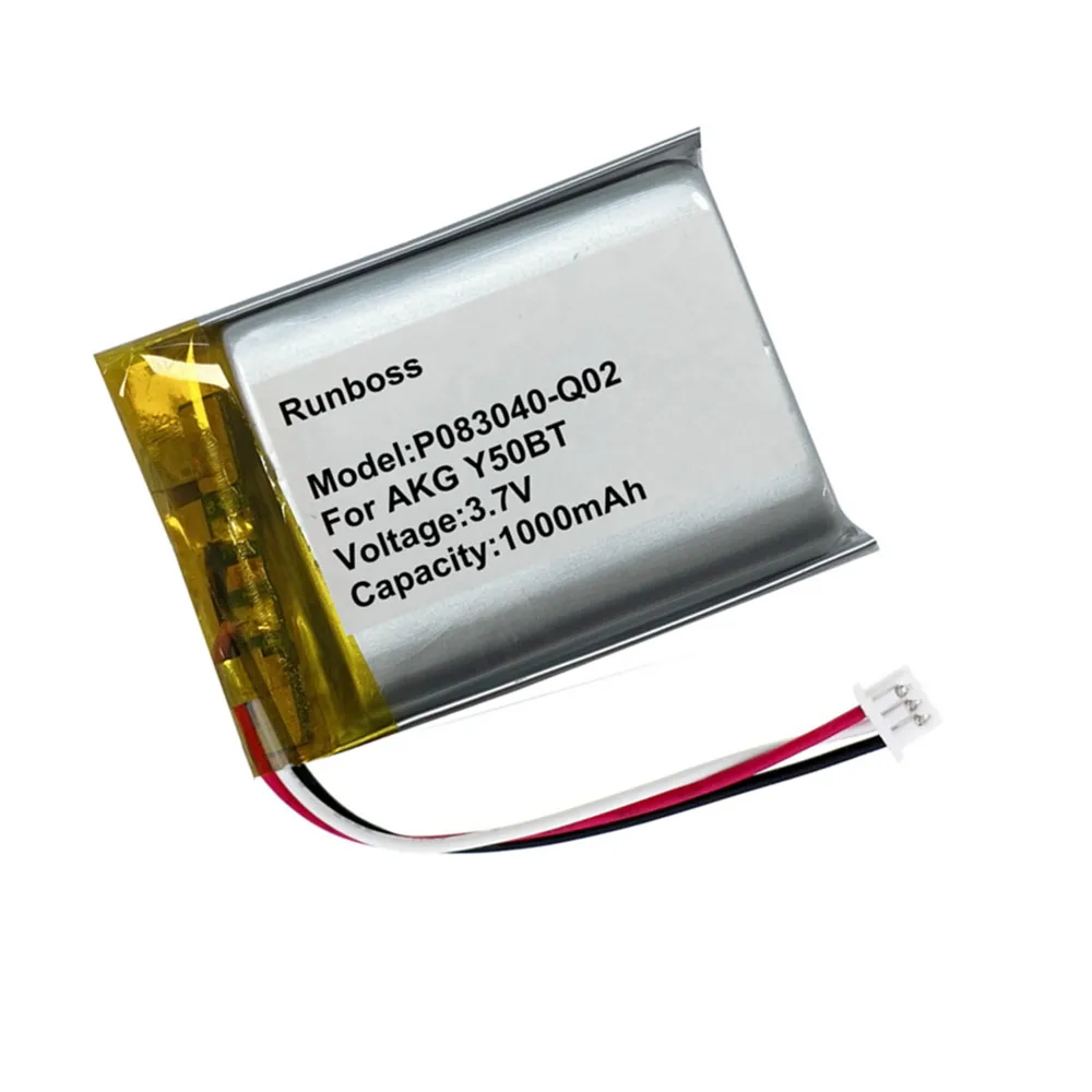 3.7V 1000mAh 803040 Li-Polymer Battery for AKG Y50BT